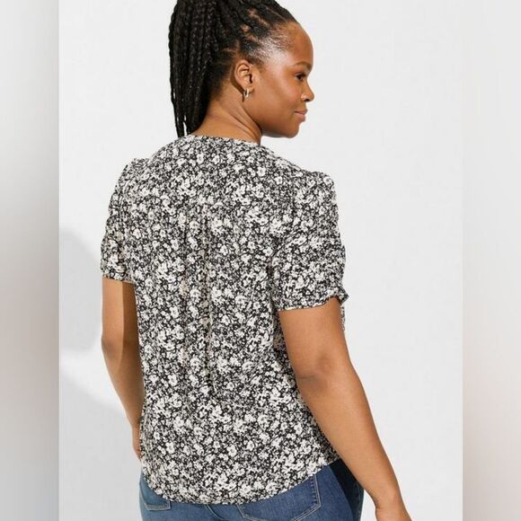 Torrid Harper Georgette Short Sleeve Blouse Size 2X/18-20 - Picture 4 of 11